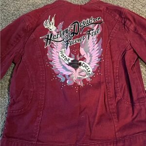 Girls Harley-Davidson Maroon Freedom Jacket